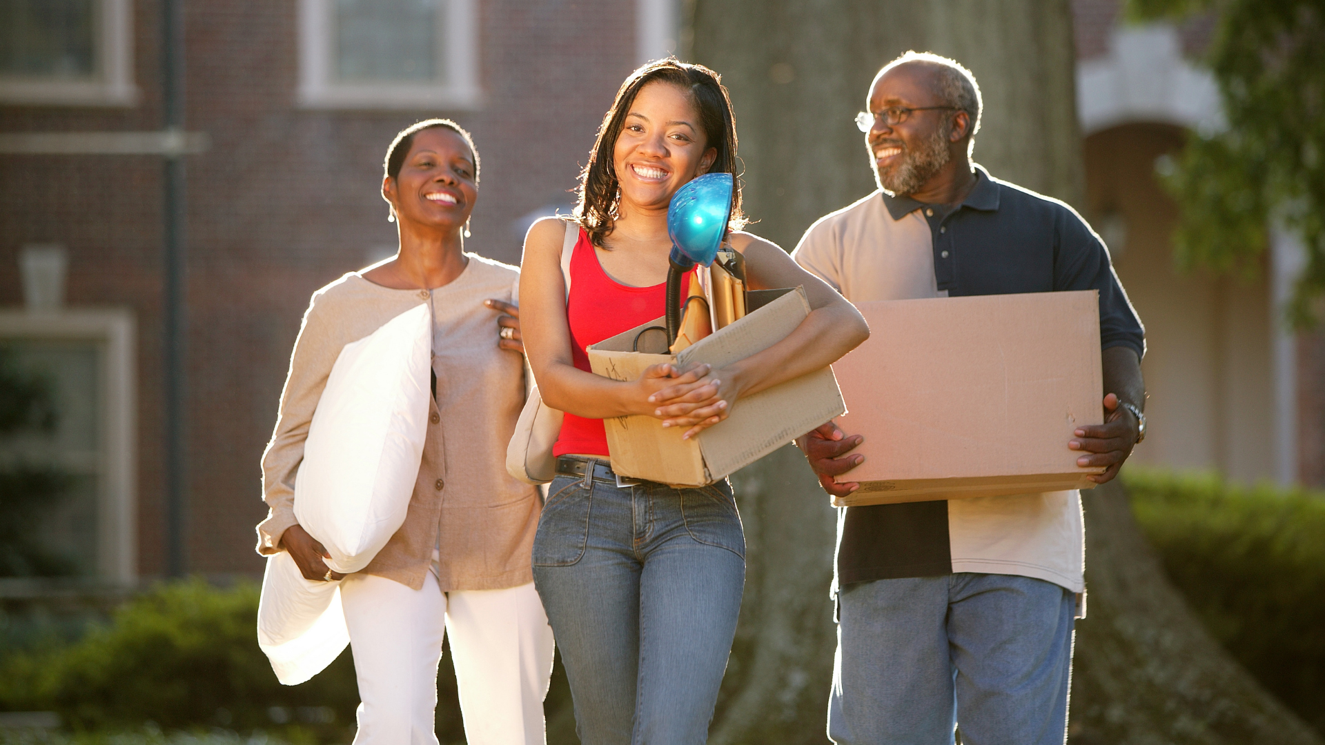 New student moving into her university, after having done the mental prep for college.