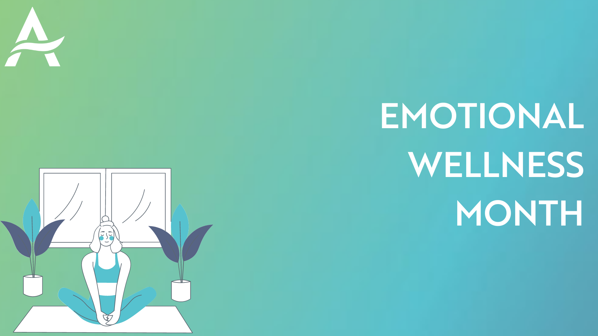 digital background october emotional wellness month