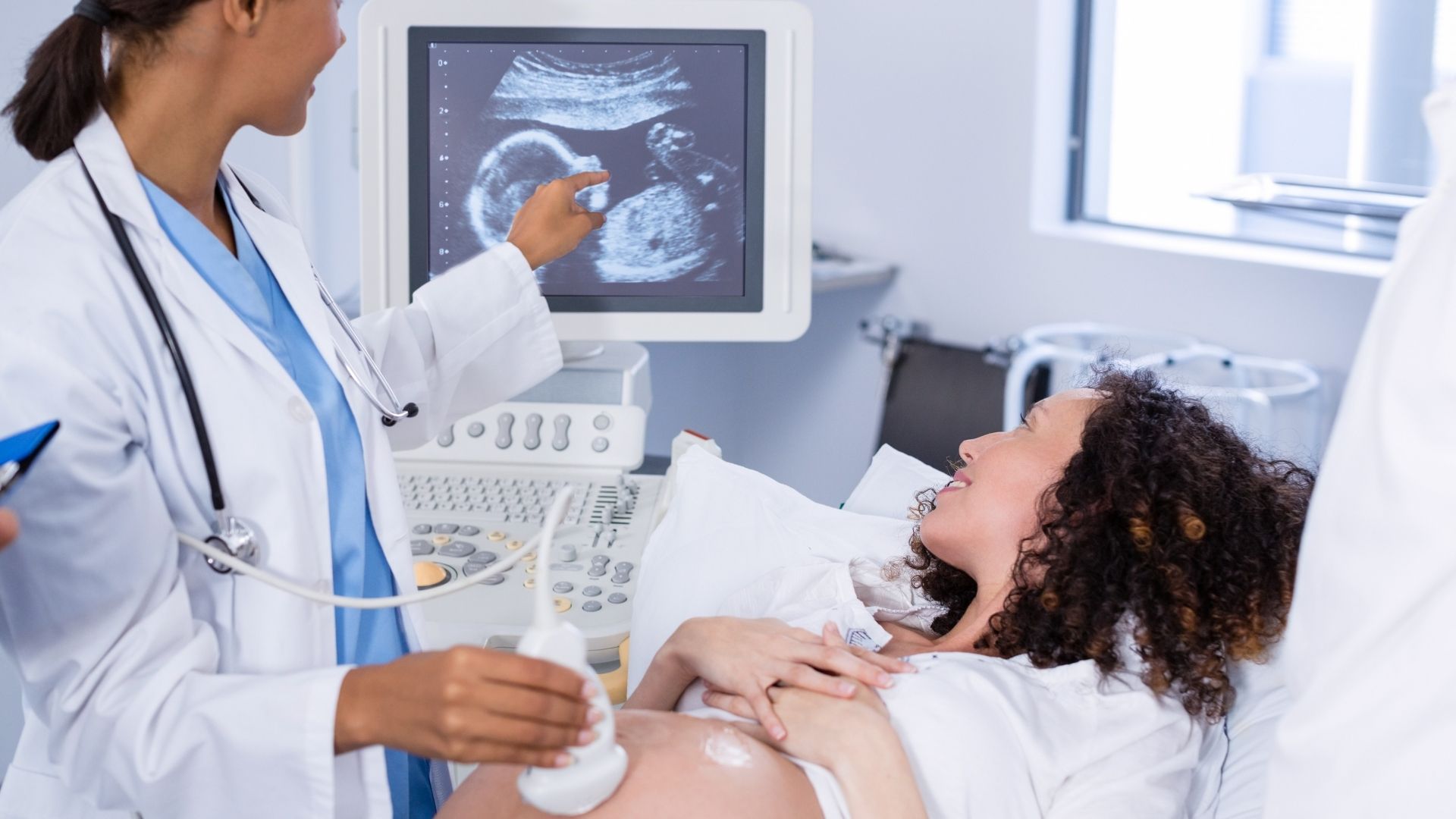woman getting ultrasound pregnancy