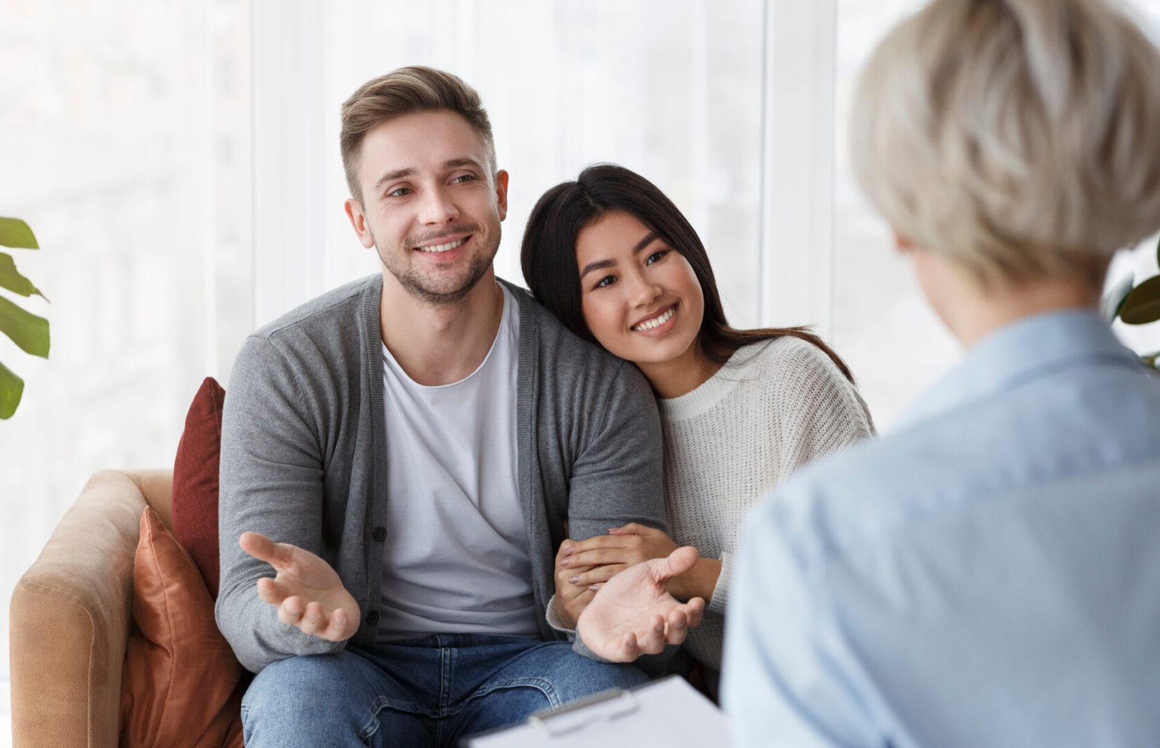 multiracial couple in couples therapy