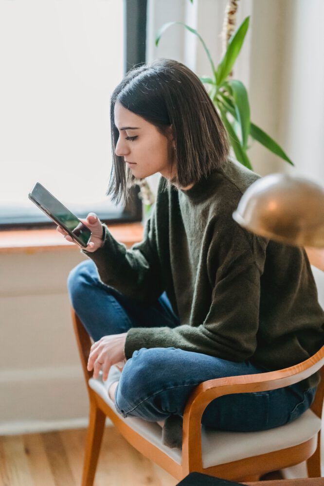 Woman on phone